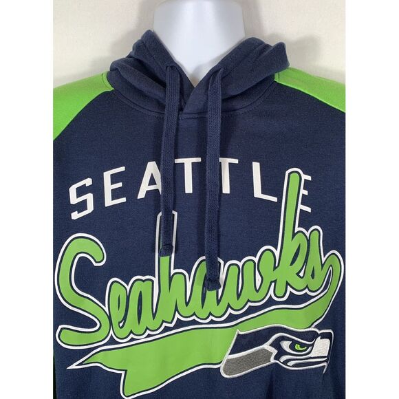 NFL Seattle Seahawks Hoodie Sweatshirt Men's Medium Football Navy  - 294 - Picture 2 of 10